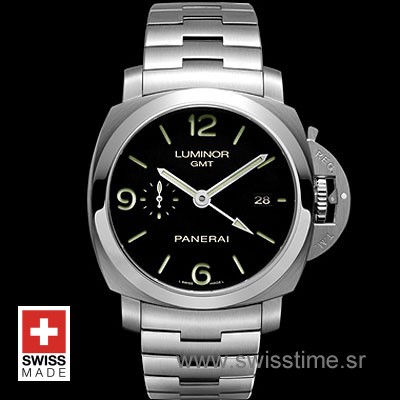 Panerai Luminor 1950 3 Days GMT Steel Swiss Replica Watch