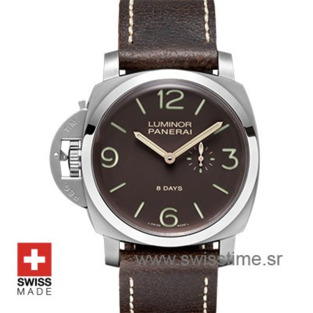 Panerai Luminor 1950 Left Handed 8 Days Swisstime Watch