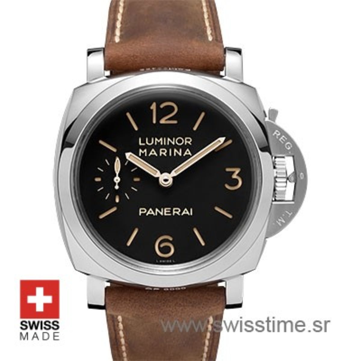 Panerai Luminor Marina 1950 Acciaio Brown Strap Swisstime