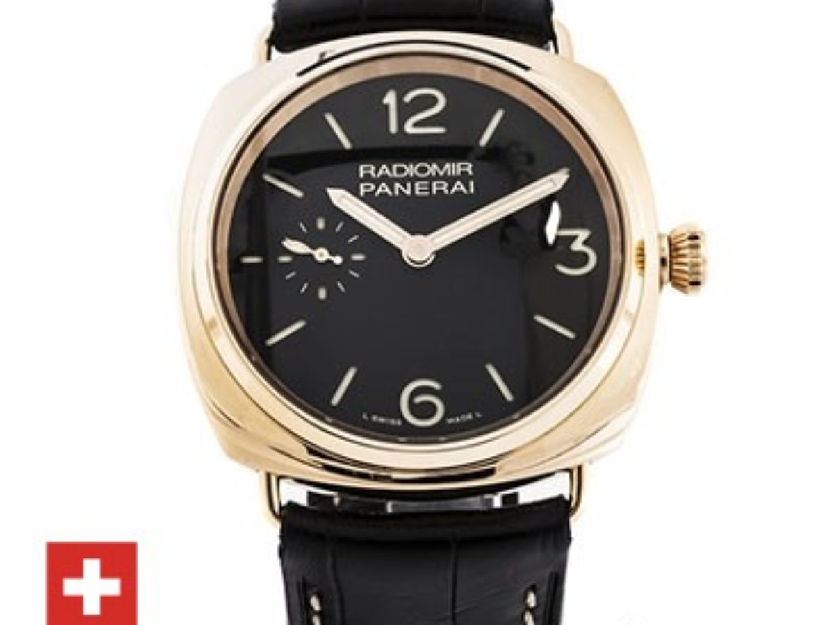 Panerai Radiomir Rose Gold Black Dial Swisstime Replica watch